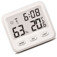 J&R New Design Small Rectangle Digital Thermometer Hygrometer for Indoor Use