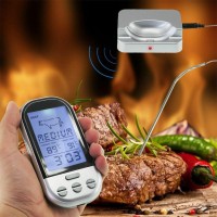 Wireless Remote Digital Cooking Food Meat Thermometer For Smoker Grill Oven BBQ